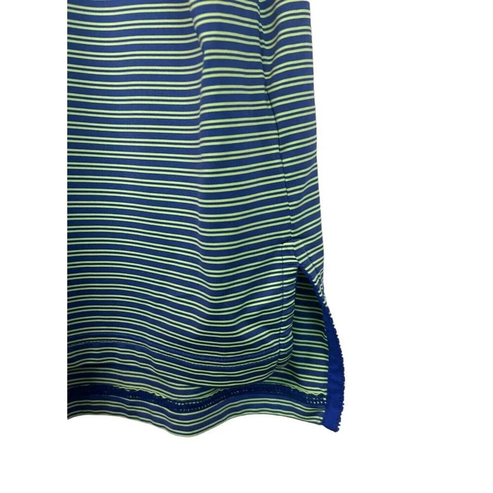 RLX Ralph Lauren Men's Blue / Green Stripe Performance Golf Polo Shirt Size XL